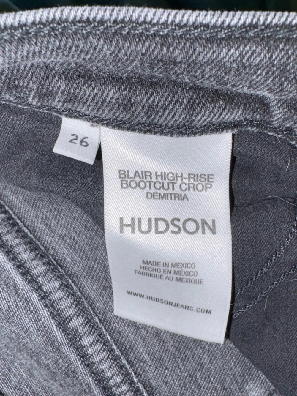 Hudson Jeans Black Boot Cut High-Rise Jeans